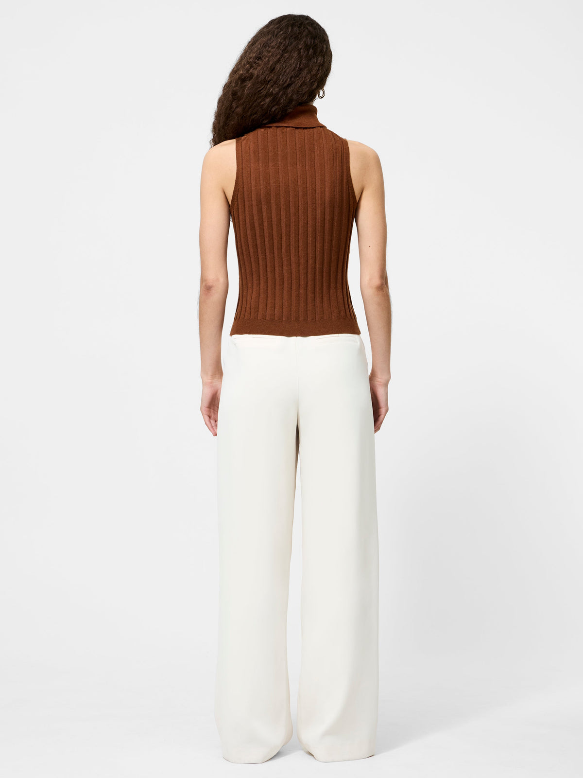 Sleek Sleeveless Turtleneck Sweater