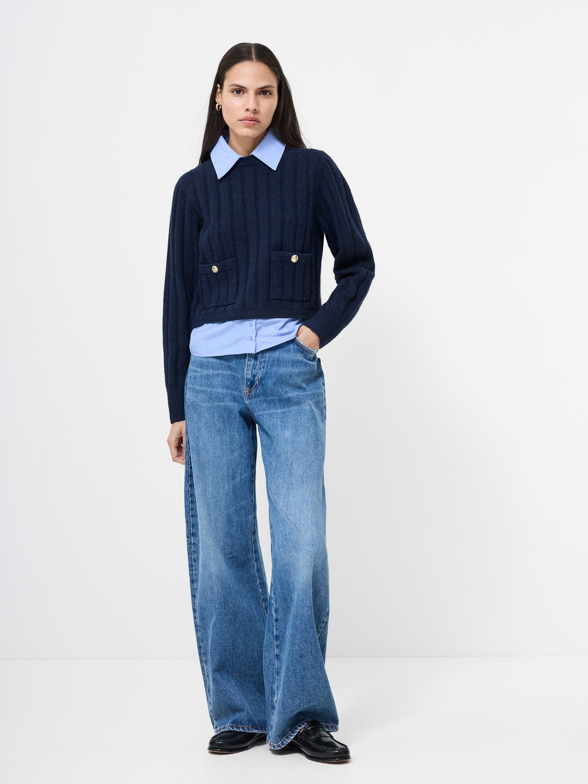 Polished Rib Layering Sweater