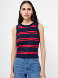 Sporty Striped Knit Vest
