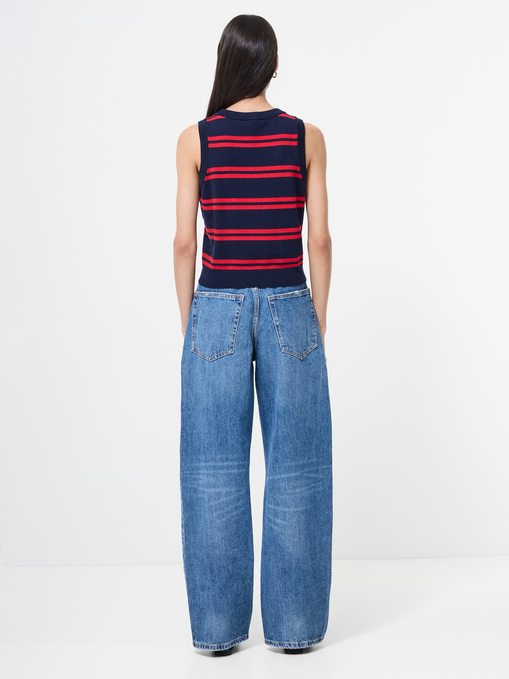 Sporty Striped Knit Vest