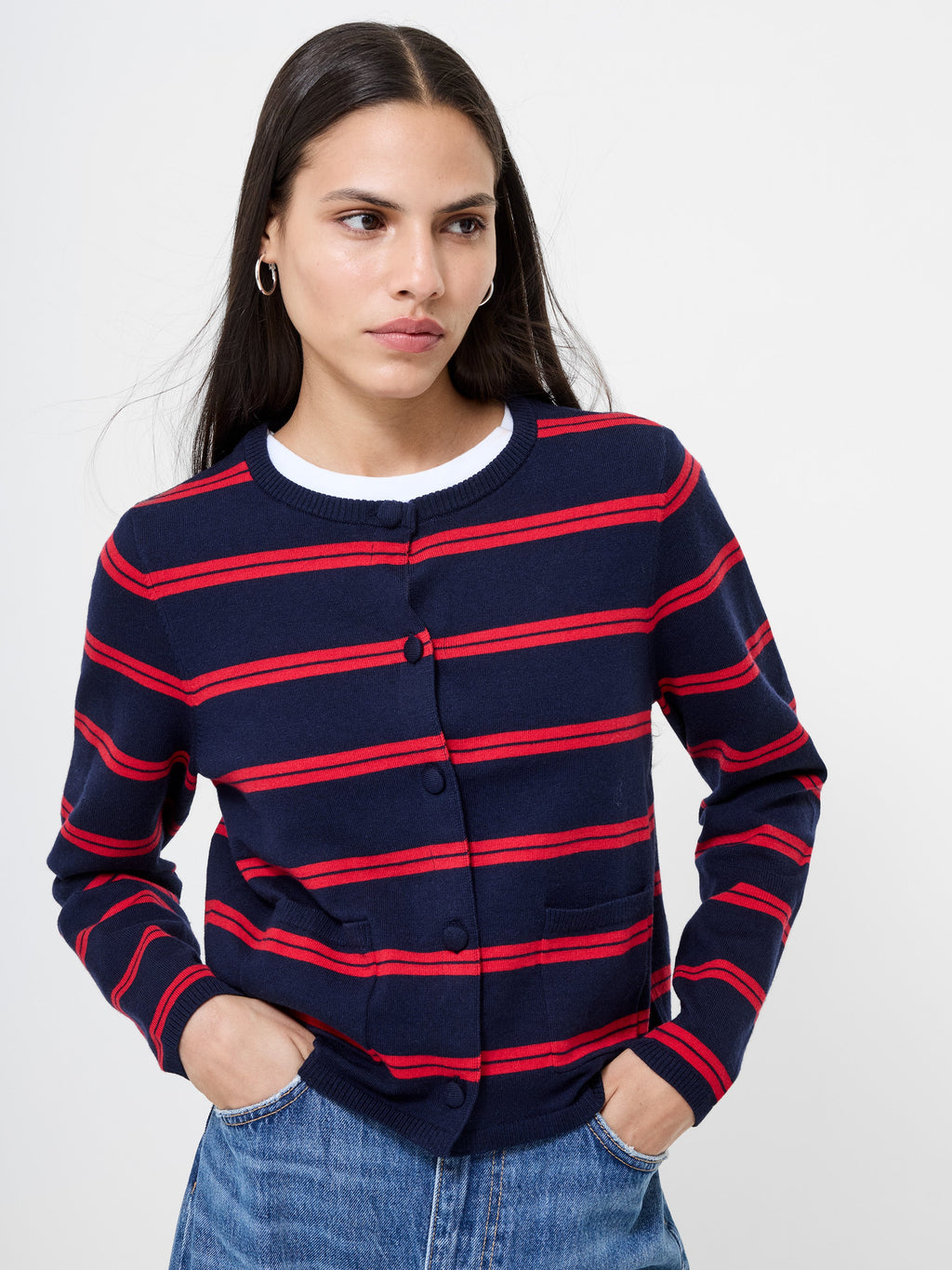 Bold Striped Knit Cardigan