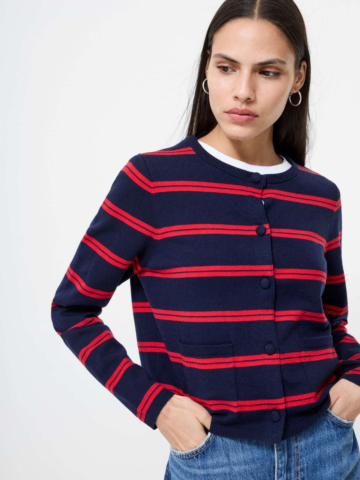 Bold Striped Knit Cardigan