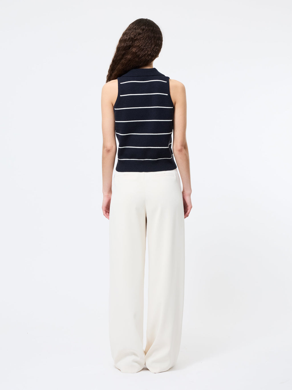 ‌Striped Sleeveless Sweater