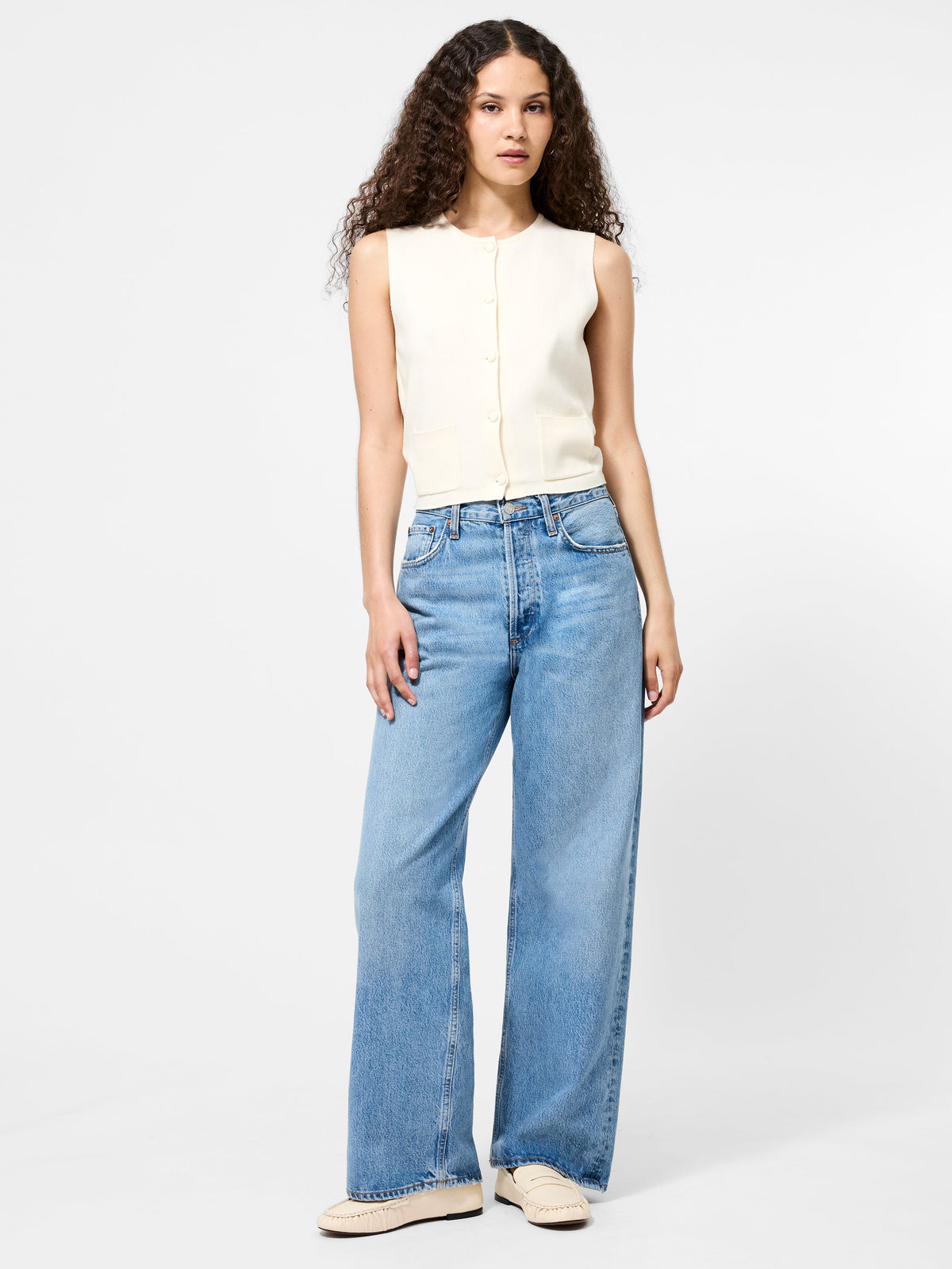Modern Buttoned Knit Vest