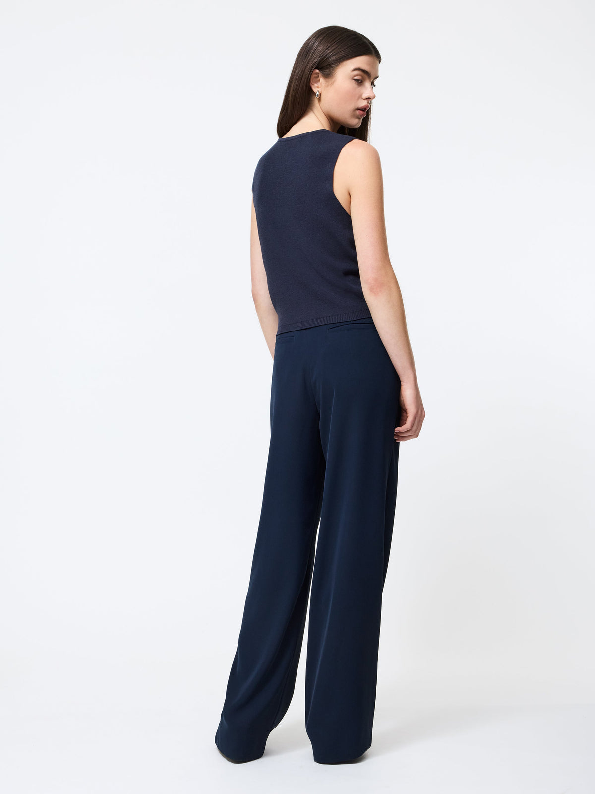 Versatile Knit Vest with Self-Covered Buttons