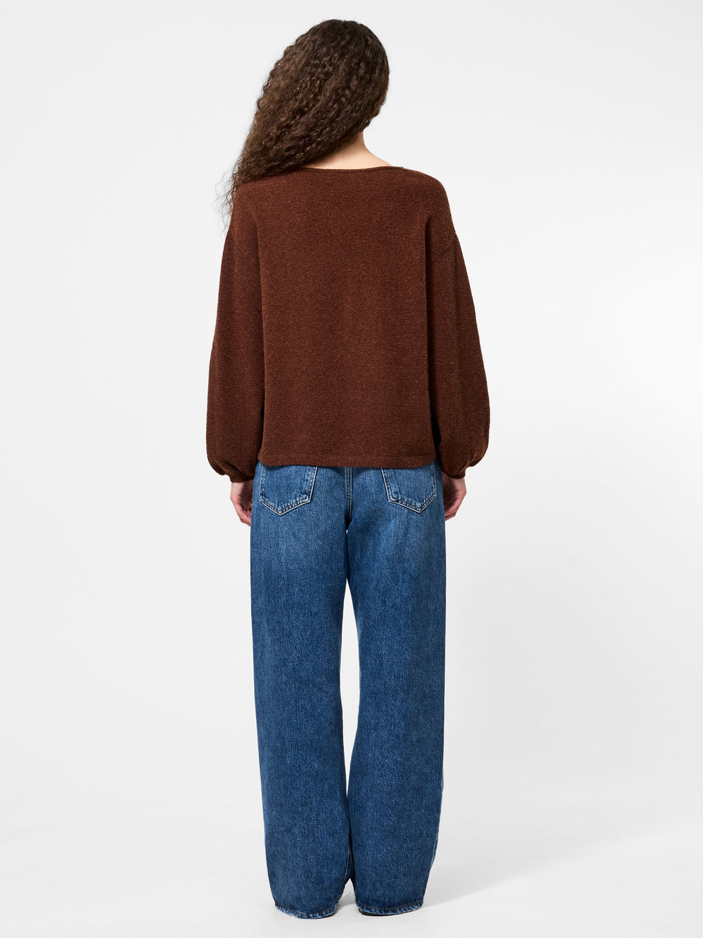 Slouchy V-Neck Knit Pullover