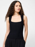 ‌Ribbed Knit Square-Neck Tank