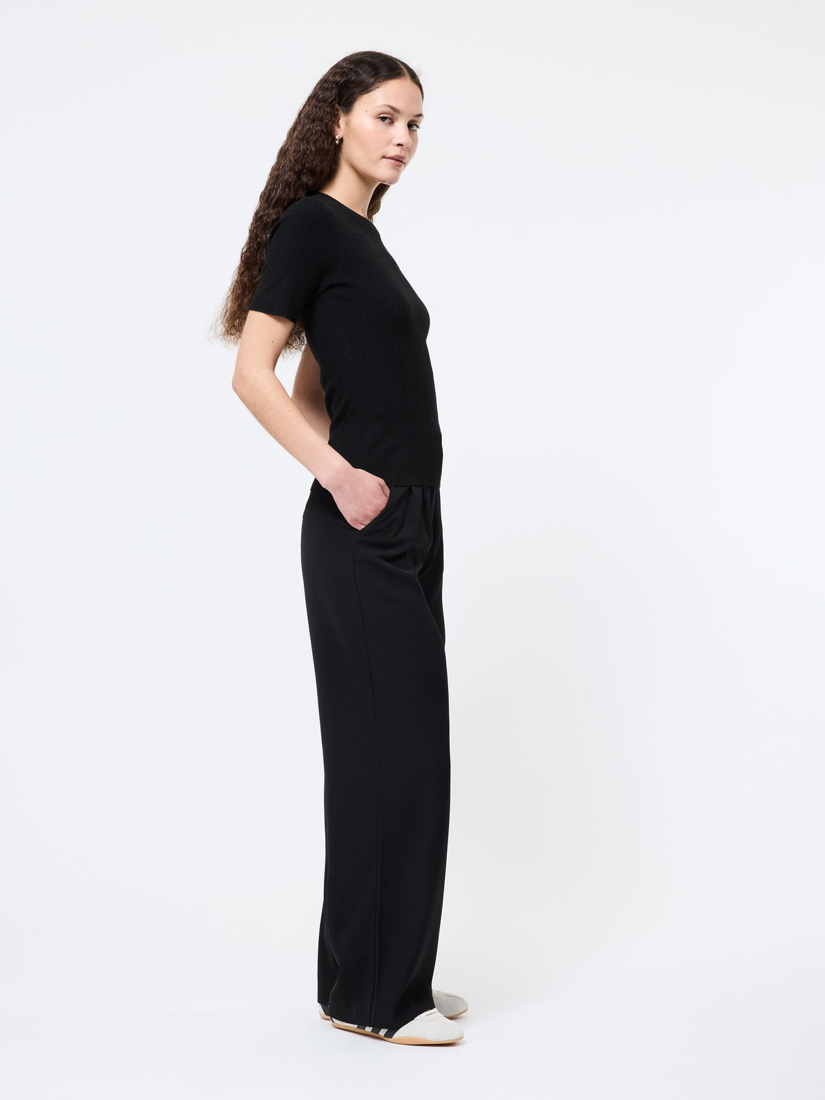 ‌Wide Rib Knit Top