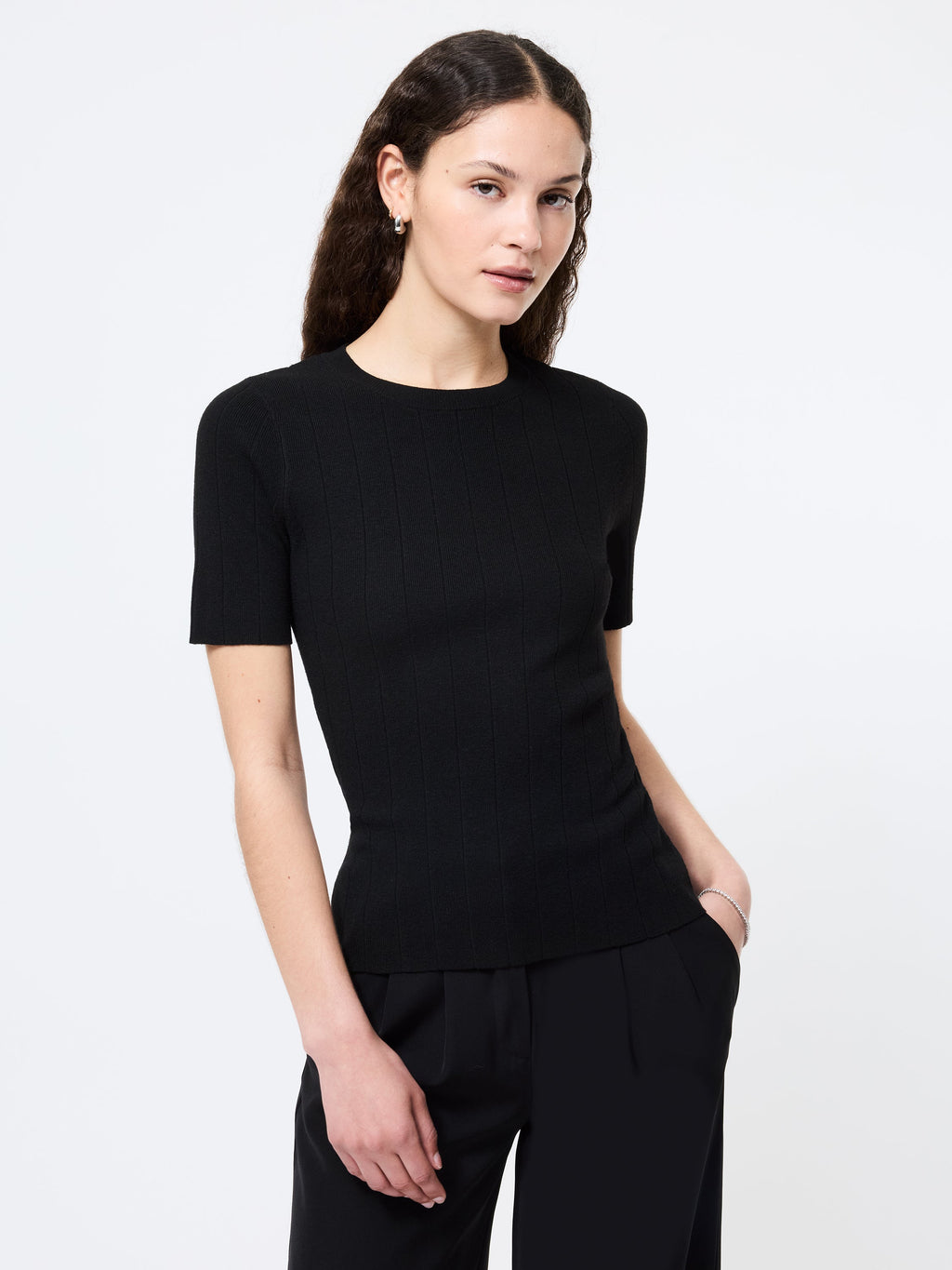 ‌Wide Rib Knit Top
