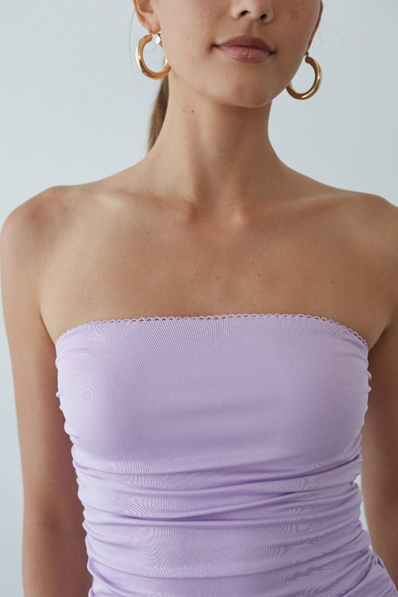 Strapless Ruched Bodycon Mini