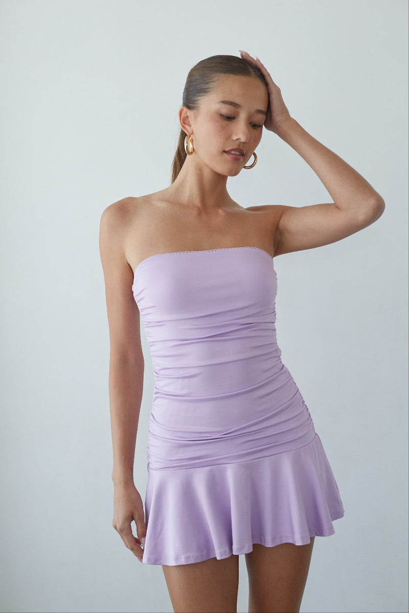 Strapless Ruched Bodycon Mini