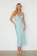 Exaggerated-V Ruched Maxi