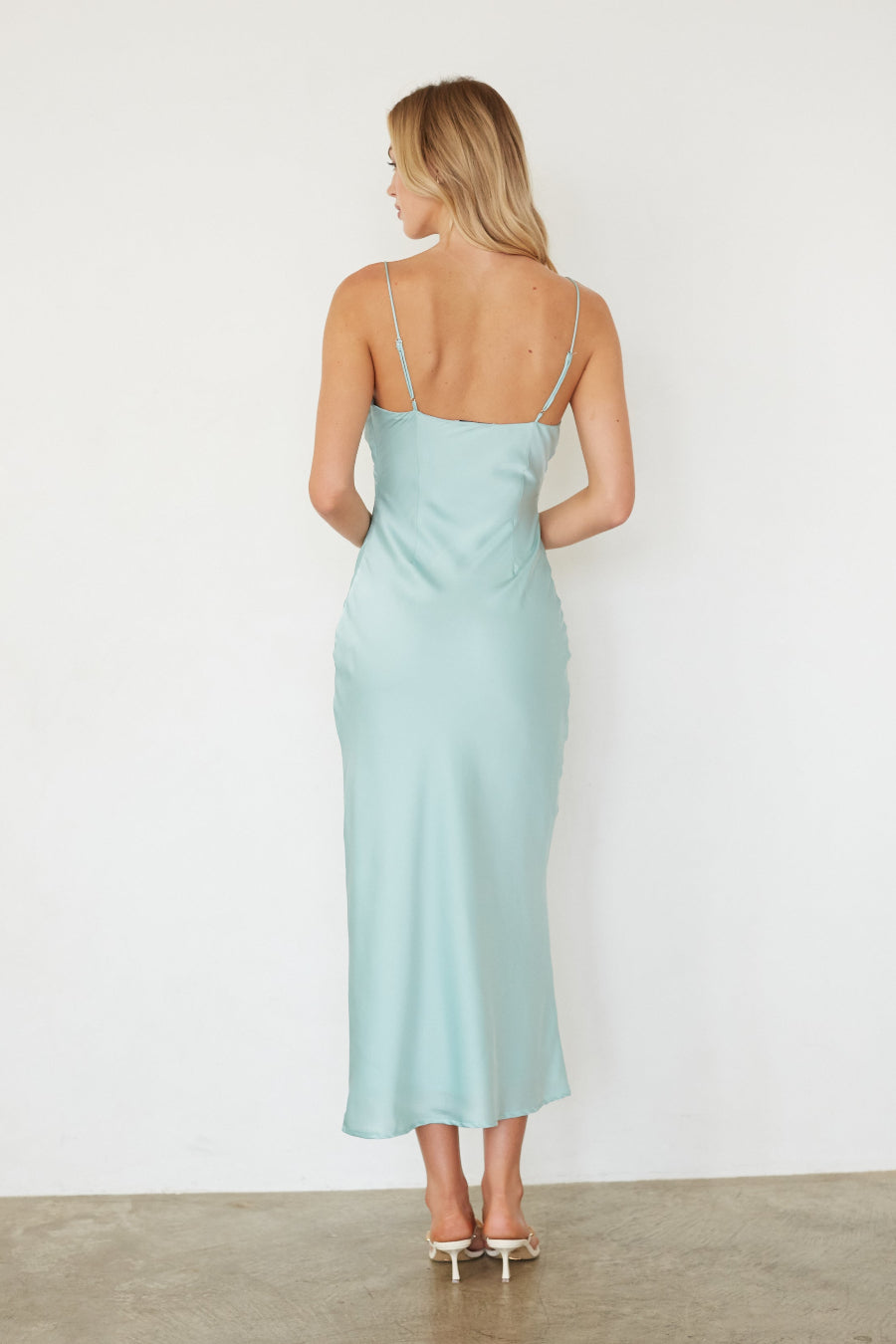 Exaggerated-V Ruched Maxi