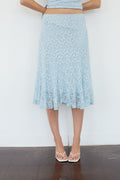 Floral Lace Tiered Midi