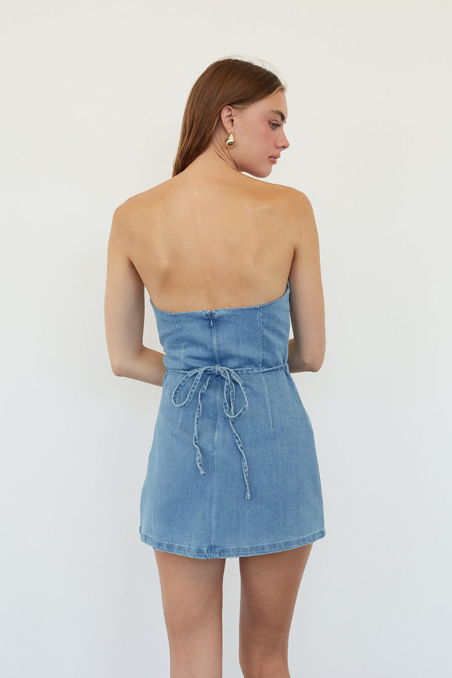 Back-Bow Hidden Short Romper