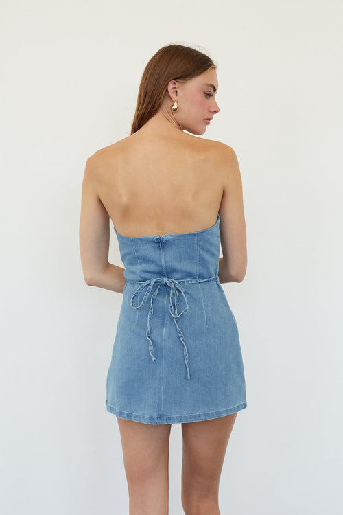 Back-Bow Hidden Short Romper