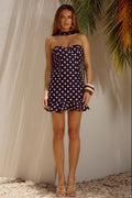 Neck Scarf Polka Dot Strapless Mini