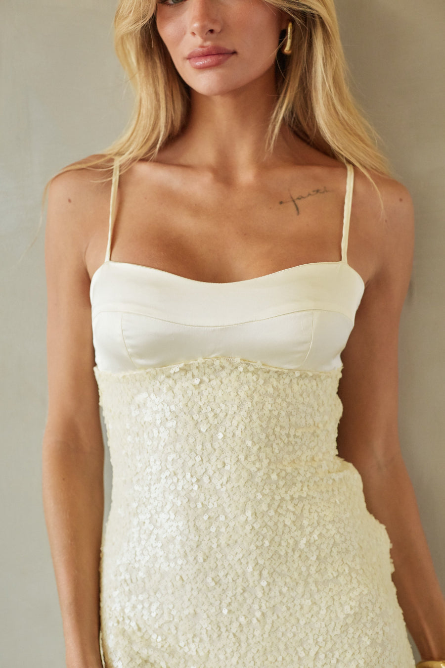 Spaghetti-Strap Elastic Back Mini