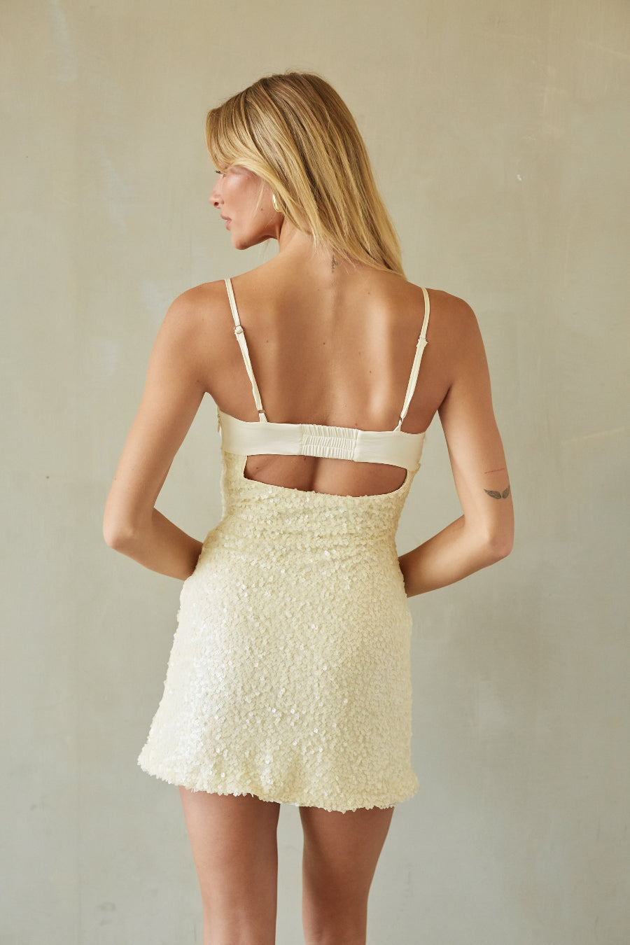Spaghetti-Strap Elastic Back Mini