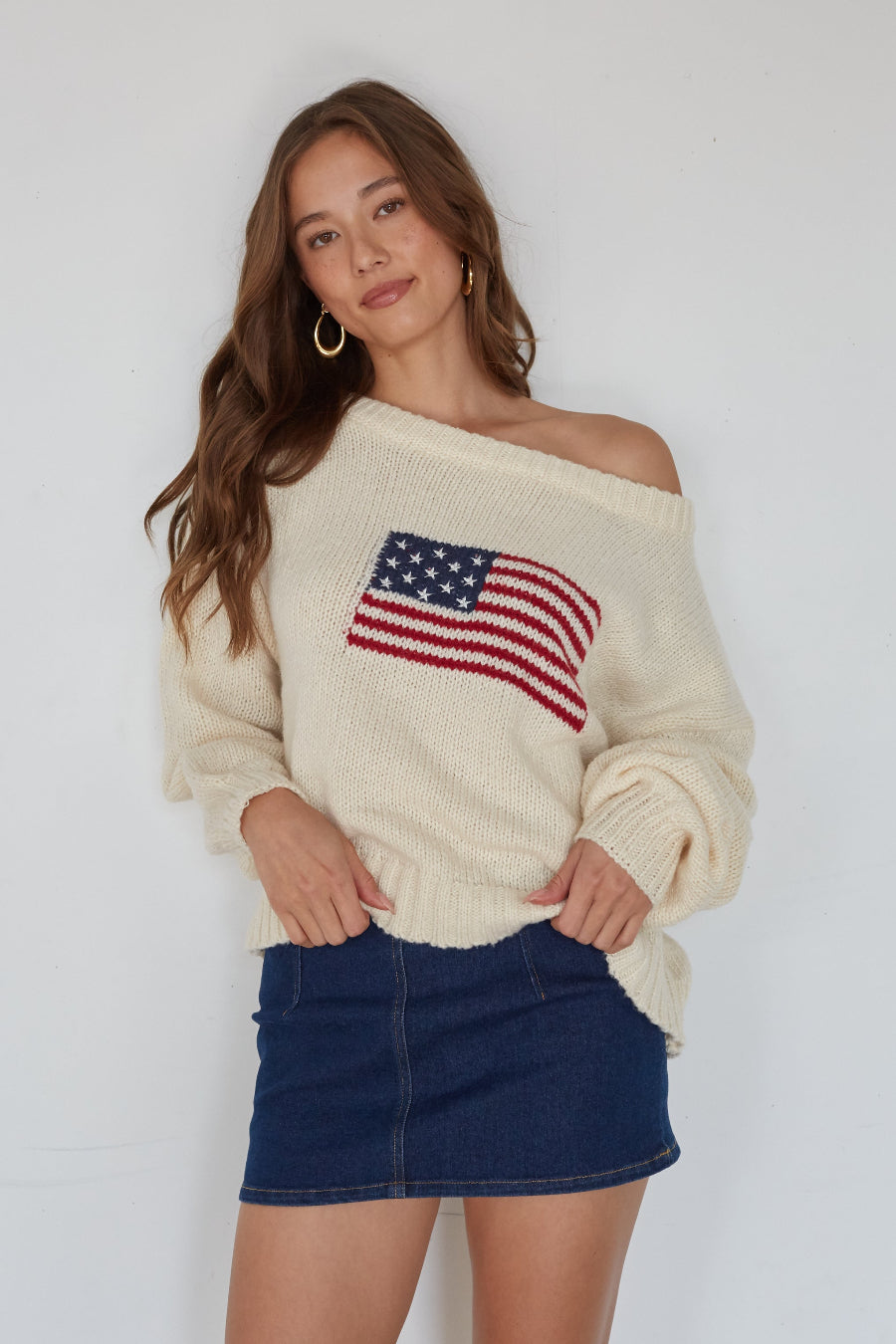 Slight Oversized Polyester Soft Sweater