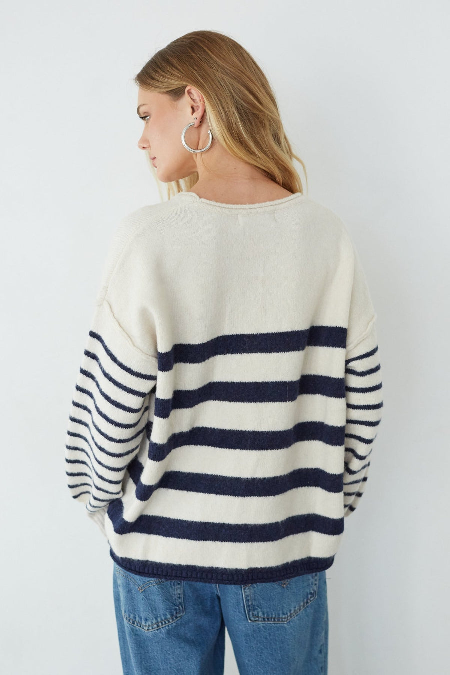 Striped Boxy Recycled Sweater