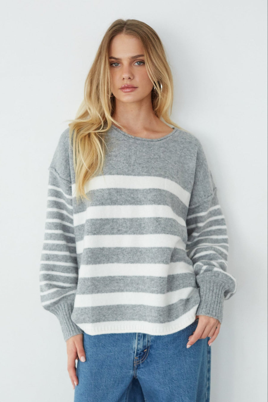 Striped Boxy Recycled Sweater
