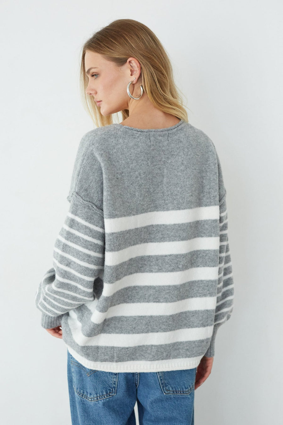 Striped Boxy Recycled Sweater
