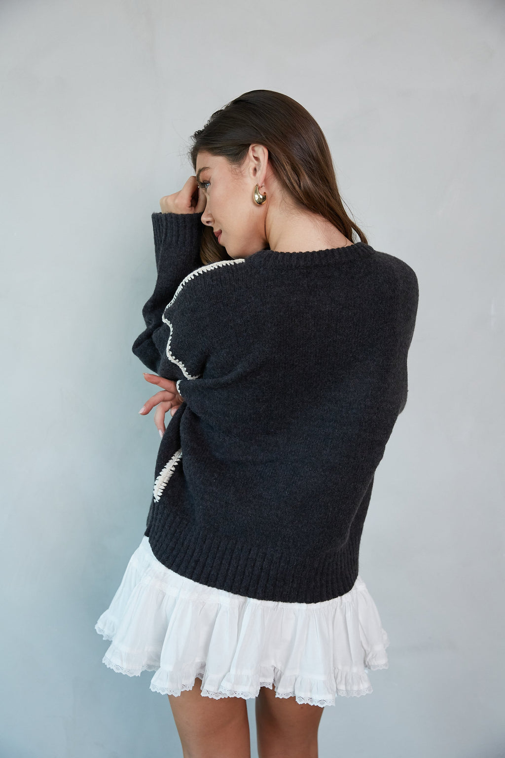 Charcoal Blend Knit Top