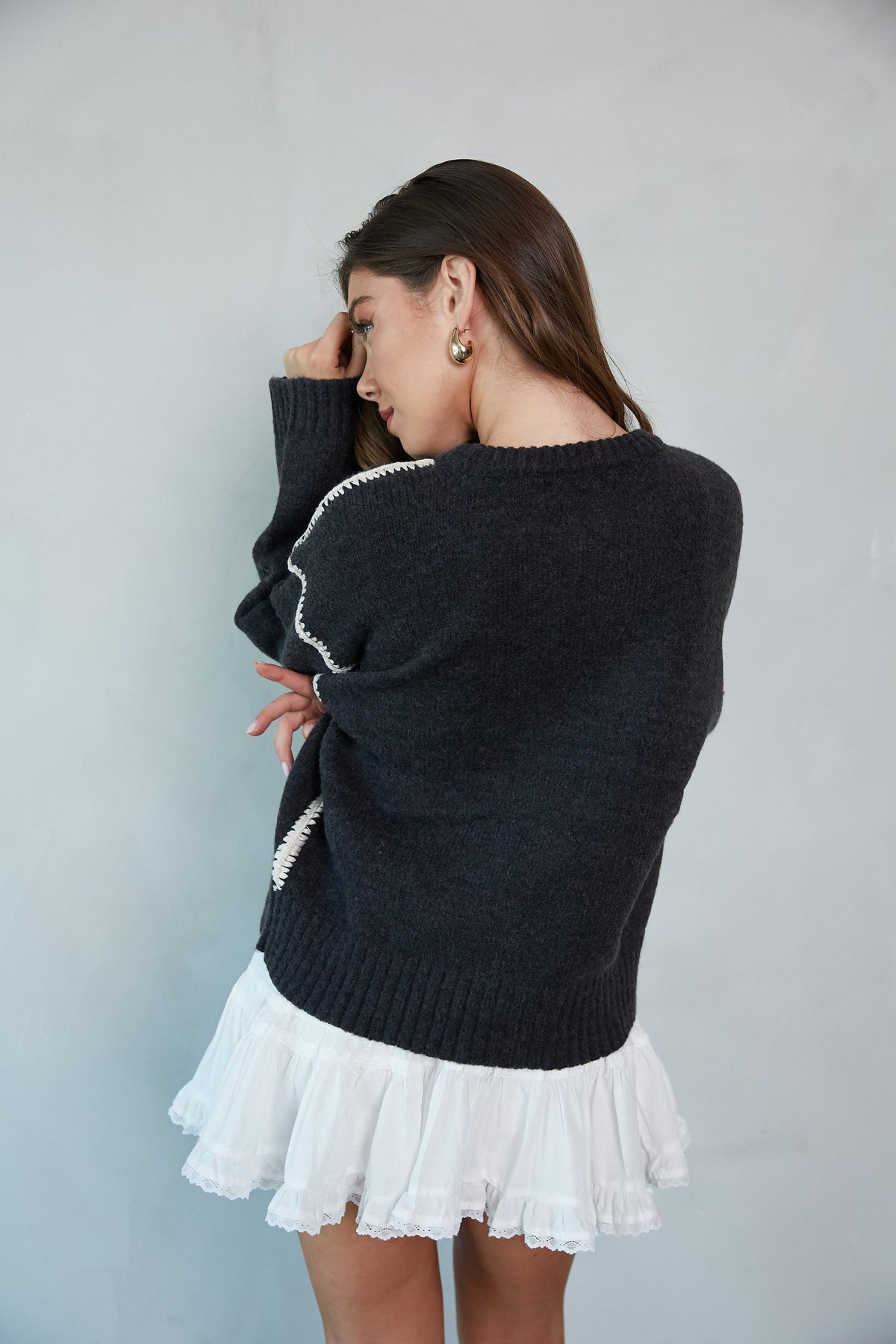 Charcoal Blend Knit Top