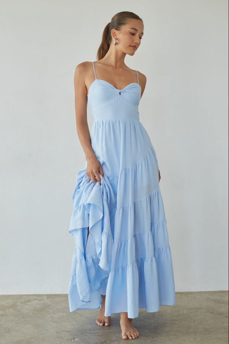 Twist-Tiered Maxi Dress