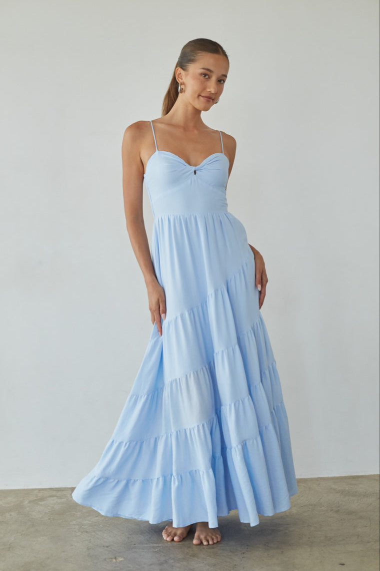Twist-Tiered Maxi Dress