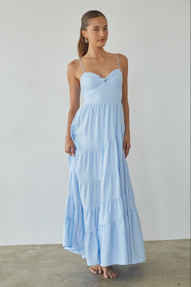 Twist-Tiered Maxi Dress