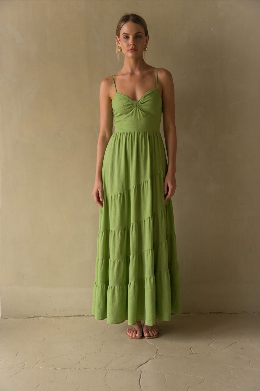 Twist-Tiered Maxi Dress