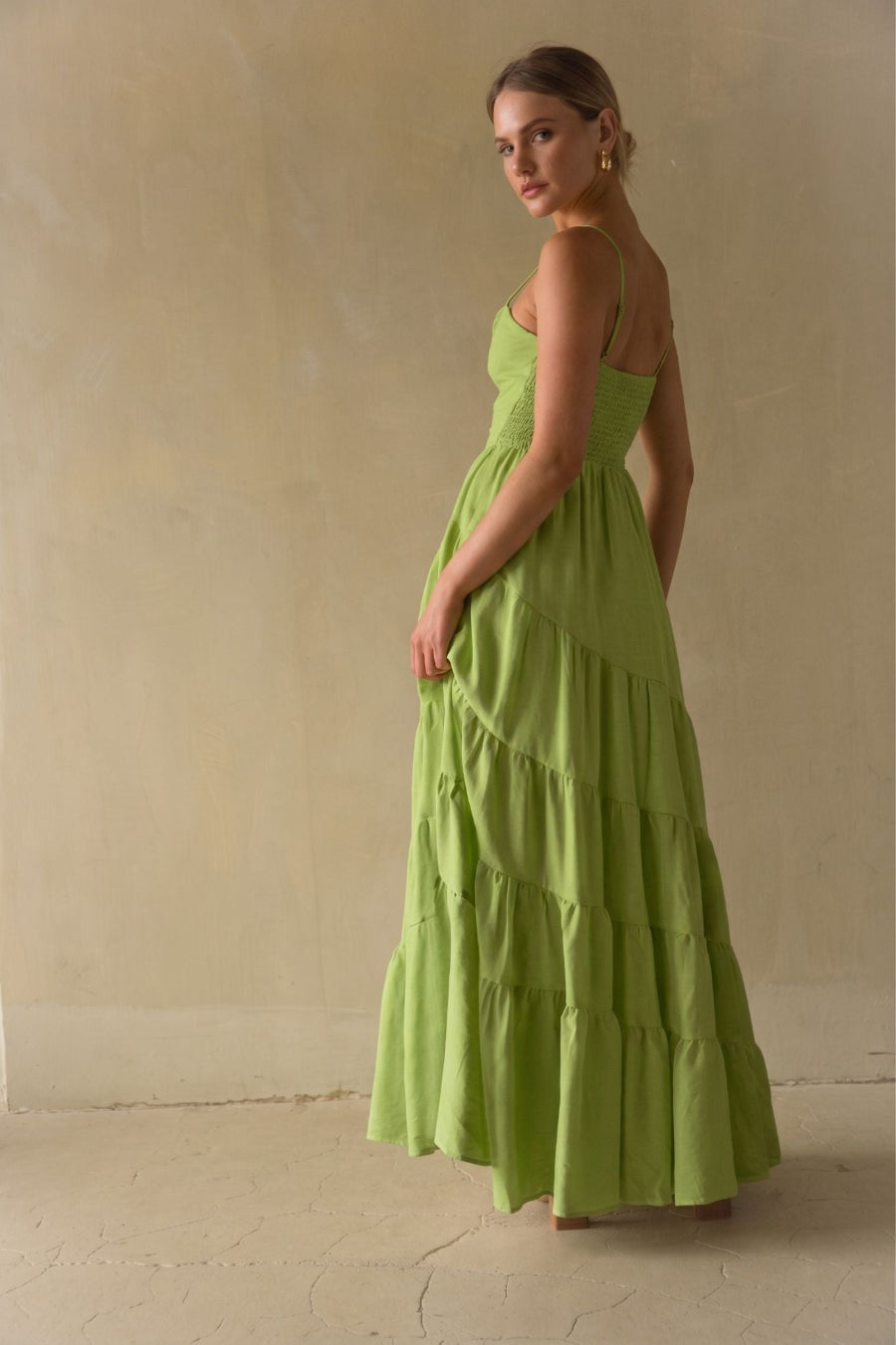Twist-Tiered Maxi Dress