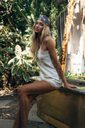Low-Rise Satin Lace Shorts