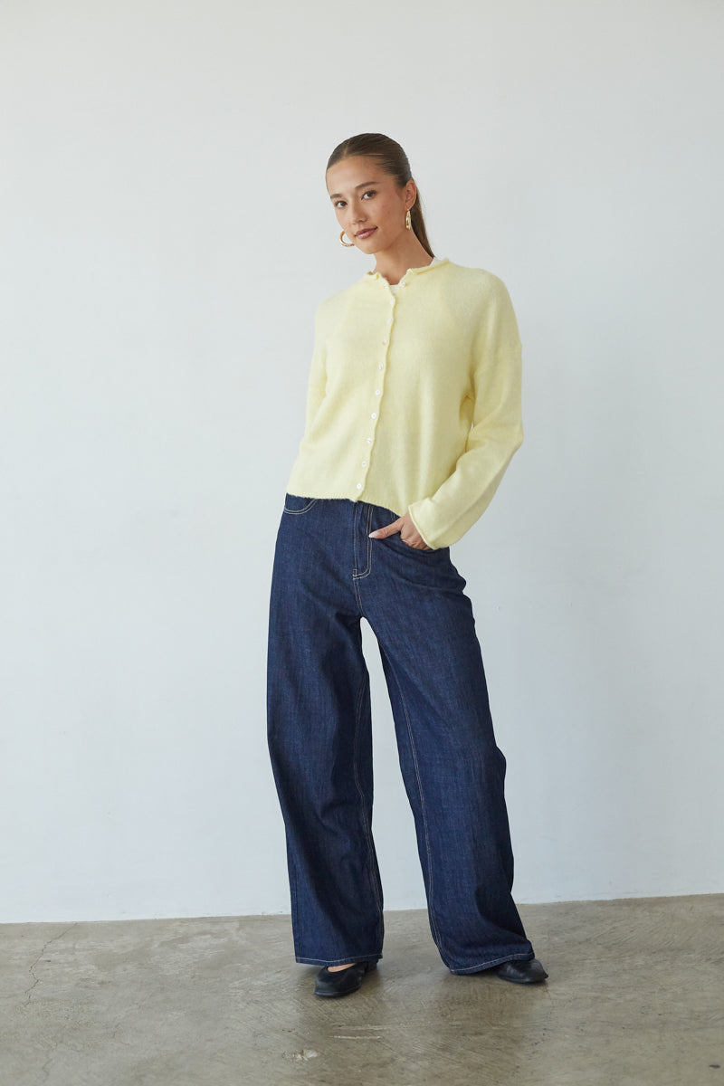 Crew Neck Soft Cardigan
