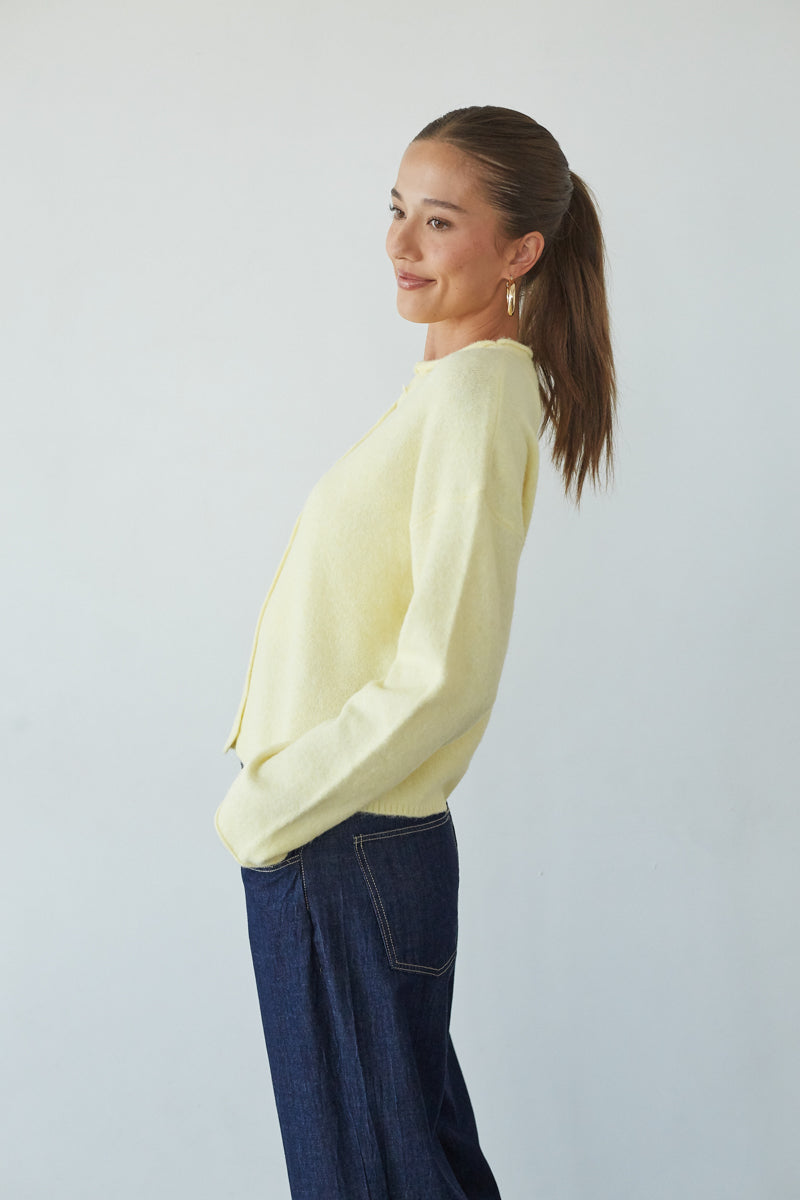 Crew Neck Soft Cardigan