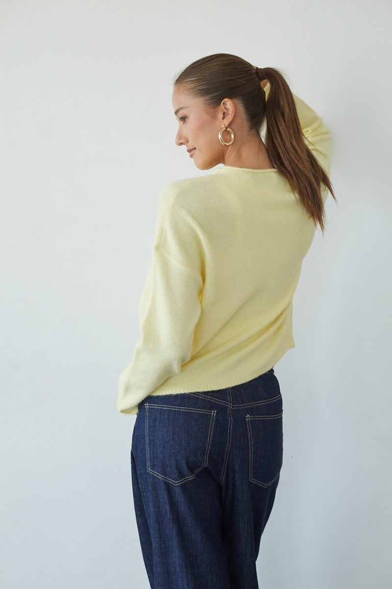 Crew Neck Soft Cardigan