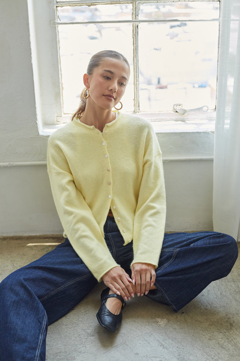 Crew Neck Soft Cardigan