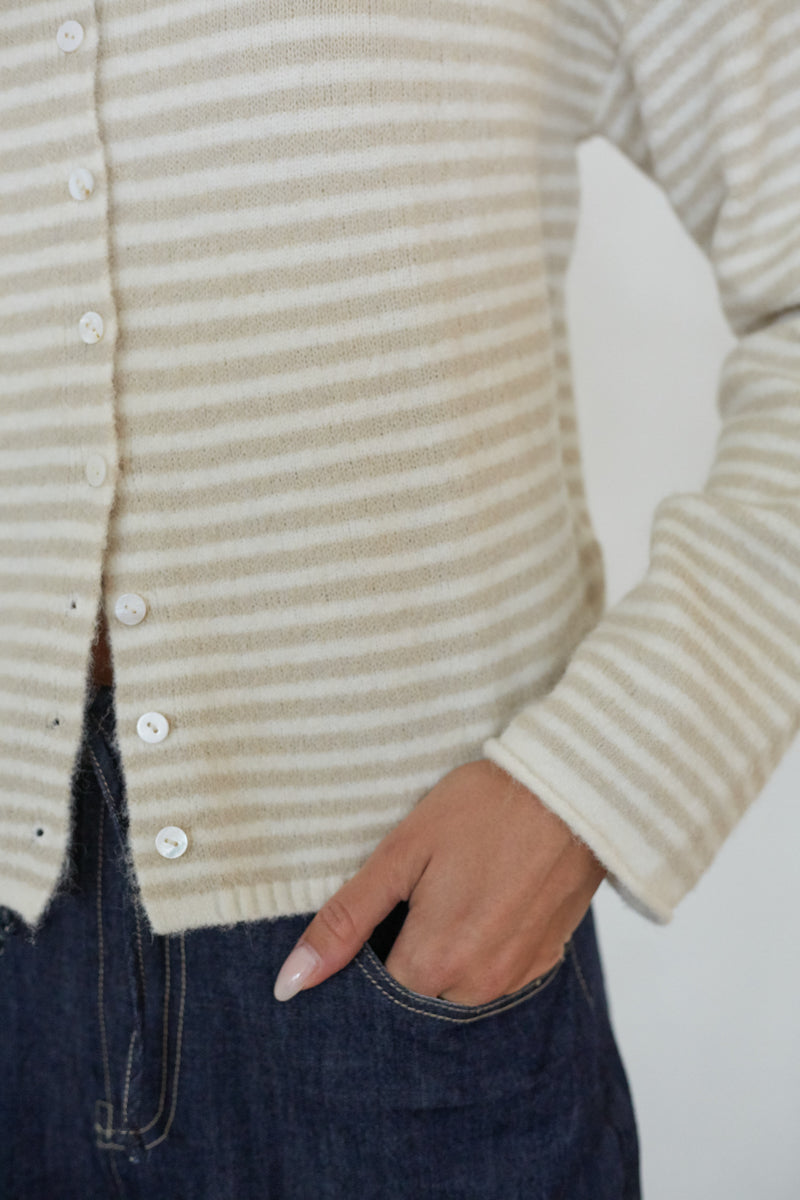 Crew Neck Soft Cardigan