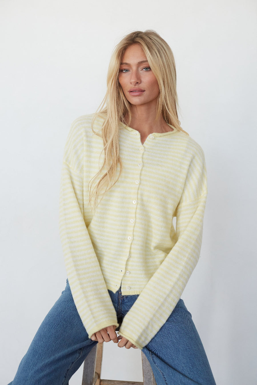 Crew Neck Soft Cardigan