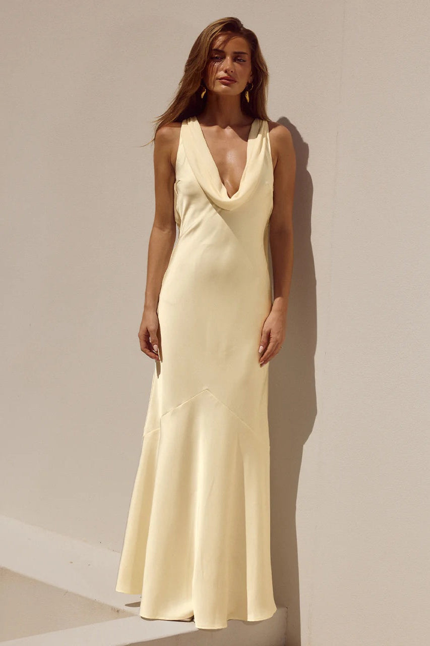 Flowing Sash Maxi Dress