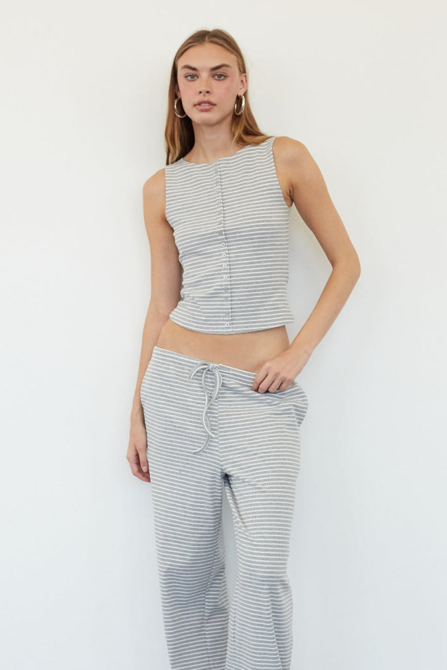 High Crew Ribbed Crop Top