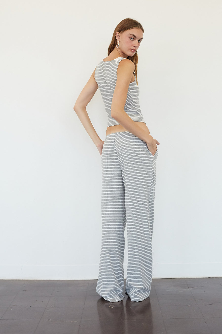 High Crew Ribbed Crop Top
