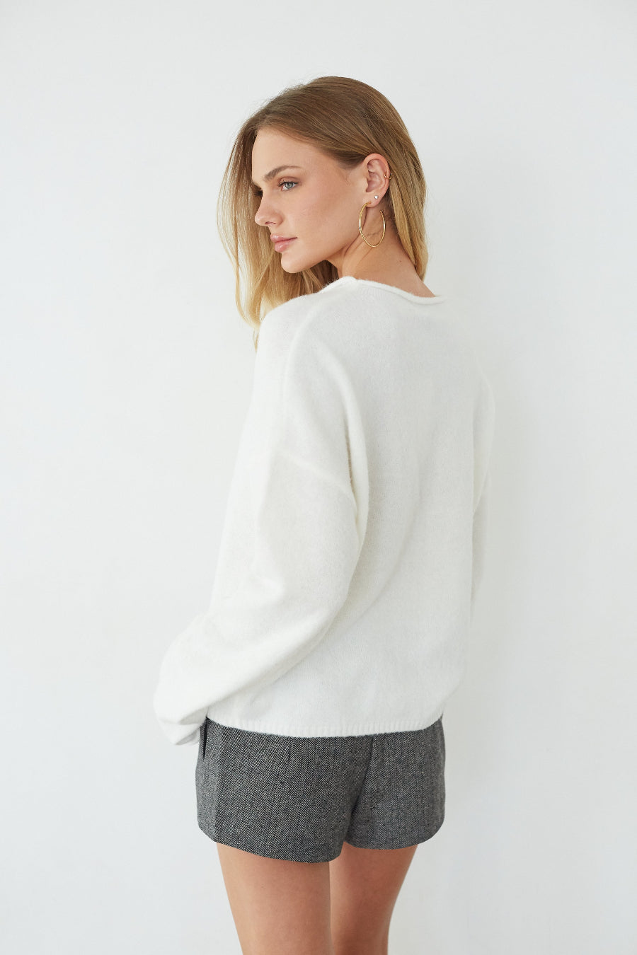 Crew Neck Soft Cardigan