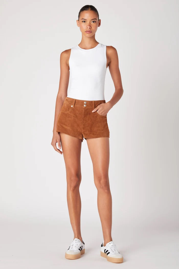Structured Leather Hot Shorts