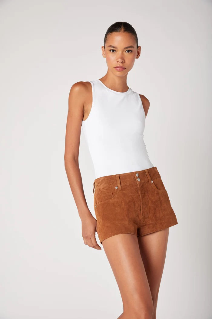 Structured Leather Hot Shorts