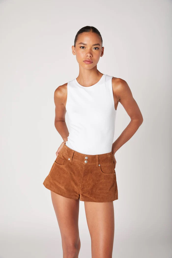 Structured Leather Hot Shorts