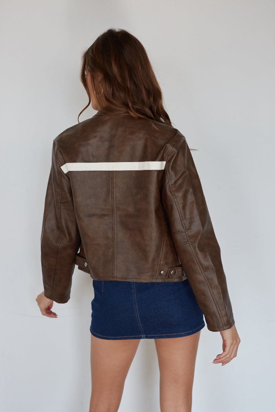 Stripe-Contrast Zip Jacket