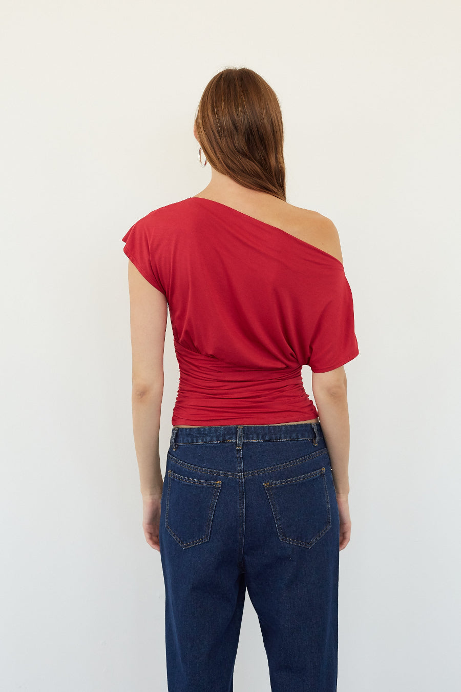 Off-Shoulder Draped Crop Top